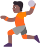 person playing handball medium dark emoji