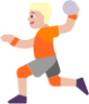 person playing handball medium light emoji