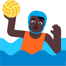 person playing water polo dark emoji