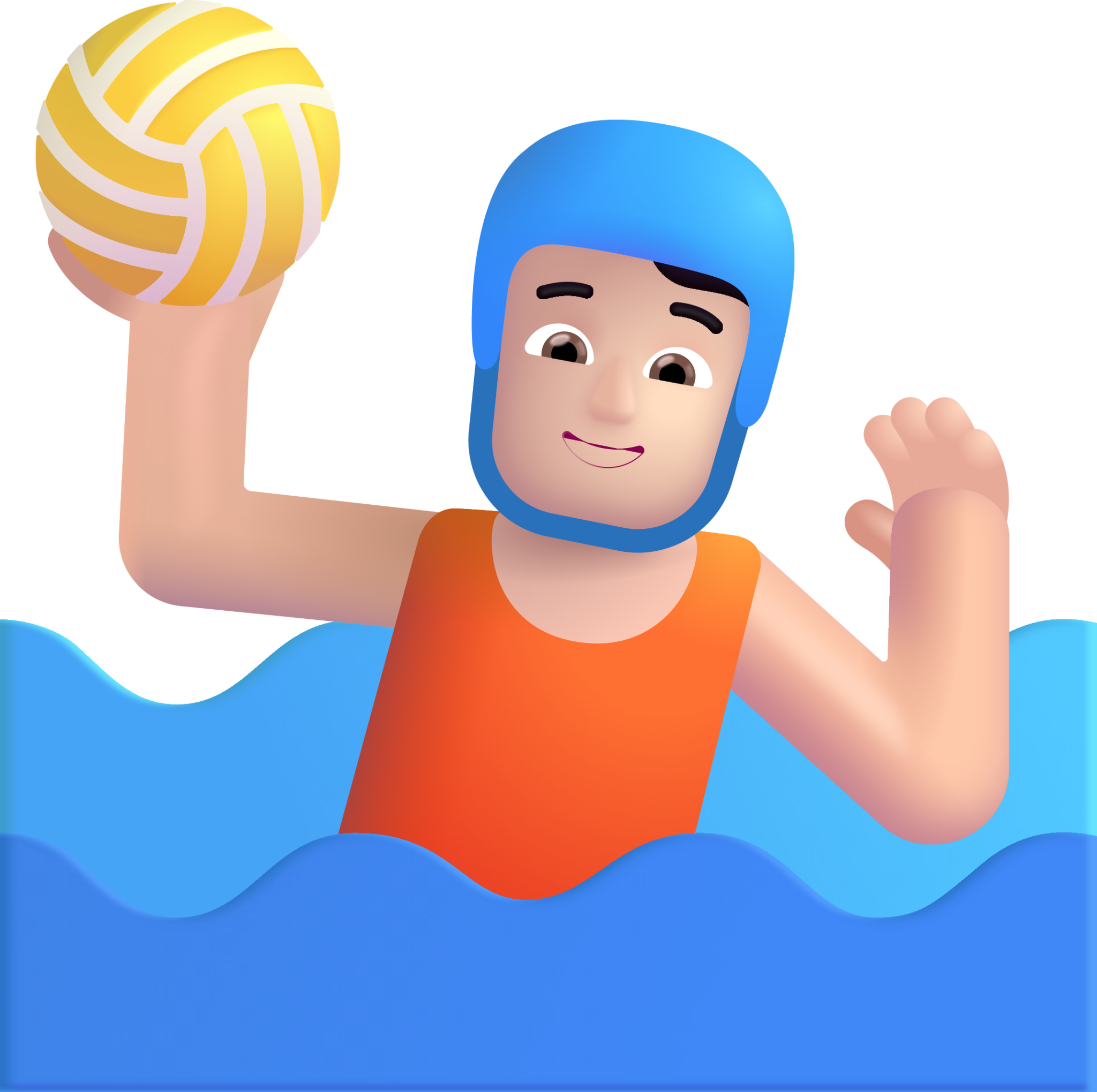person playing water polo light emoji