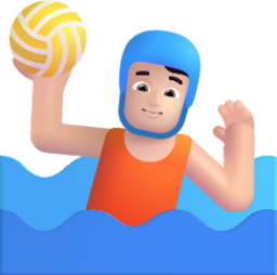 person playing water polo light emoji