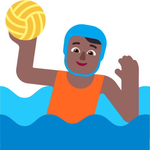 person playing water polo medium dark emoji