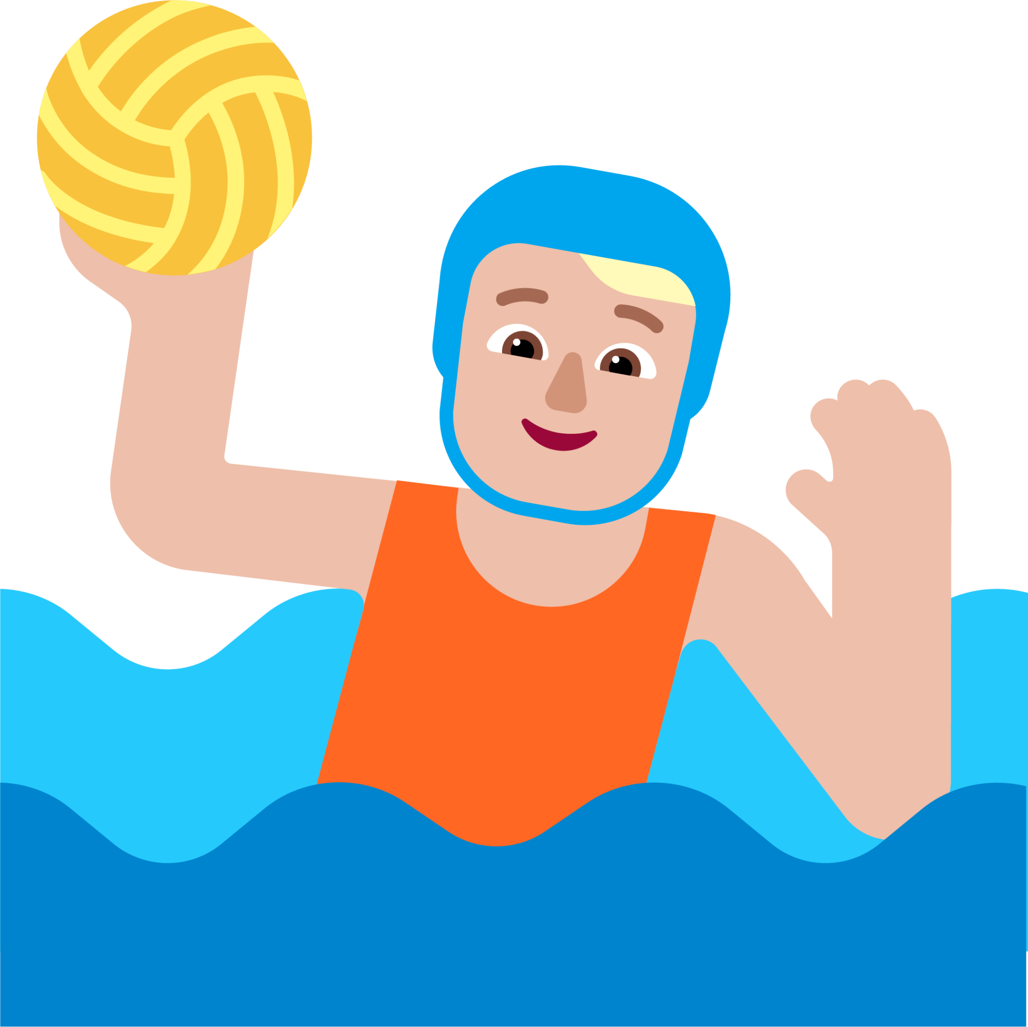 person playing water polo medium light emoji