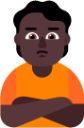 person pouting dark emoji