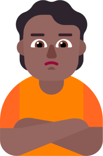 person pouting medium dark emoji