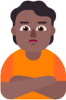 person pouting medium dark emoji