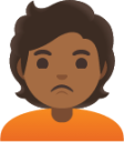 person pouting: medium-dark skin tone emoji