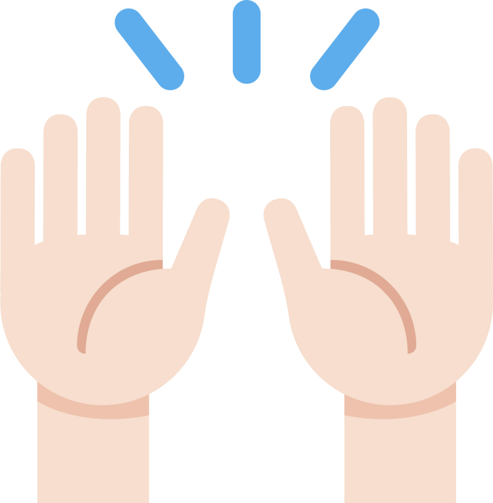 person raising both hands in celebration tone 1 emoji