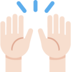 person raising both hands in celebration tone 1 emoji