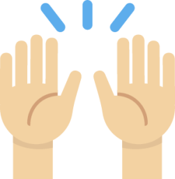 person raising both hands in celebration tone 2 emoji
