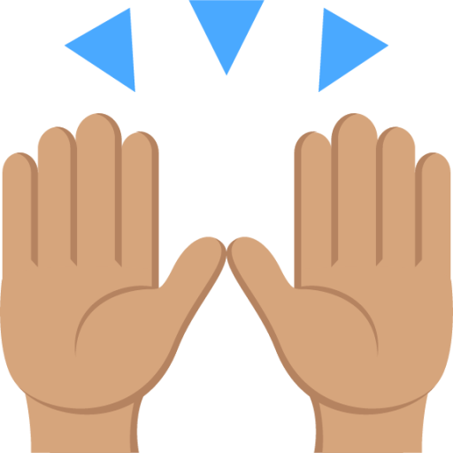 person raising both hands in celebration tone 3 emoji