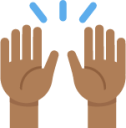 person raising both hands in celebration tone 4 emoji