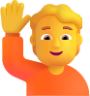 person raising hand default emoji