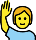 person raising hand emoji