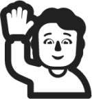 person raising hand emoji