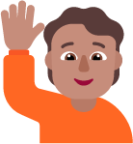 person raising hand medium emoji