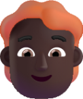 person red hair dark emoji