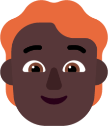 person red hair dark emoji