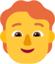 person red hair default emoji