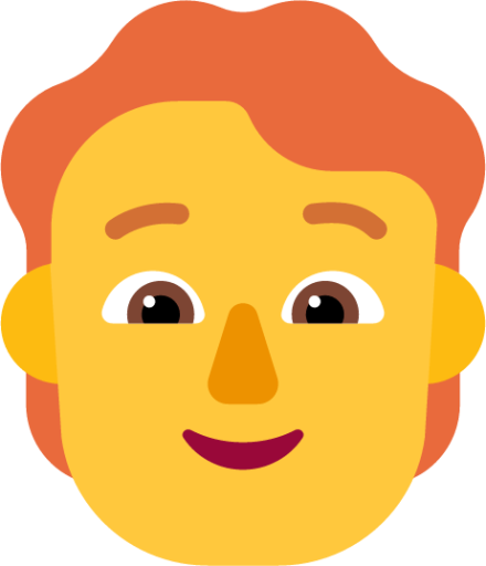 person red hair default emoji