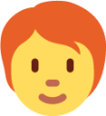 person: red hair emoji