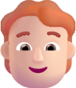 person red hair light emoji