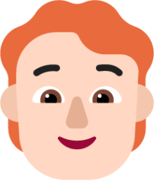 person red hair light emoji