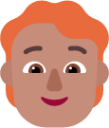 person red hair medium emoji