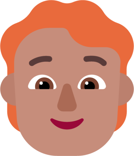 person red hair medium emoji