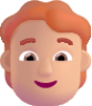 person red hair medium light emoji