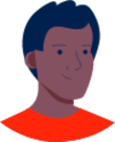 person red shirt dark skin illustration