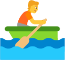 person rowing boat default emoji