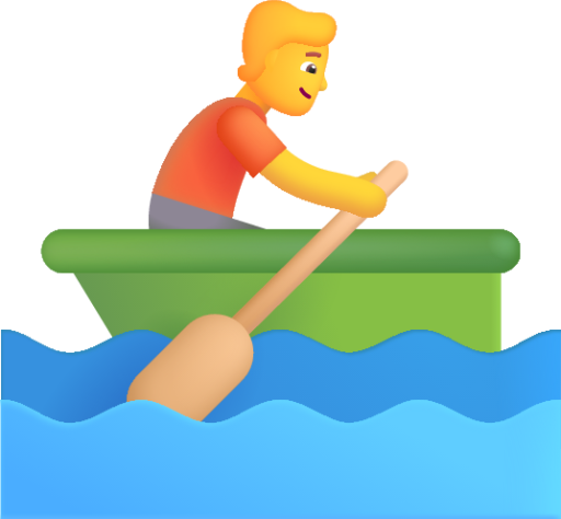 person rowing boat default emoji