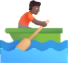person rowing boat medium dark emoji