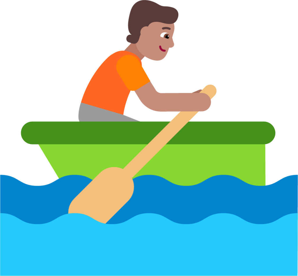 person rowing boat medium emoji
