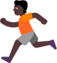 person running dark emoji