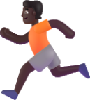 person running dark emoji