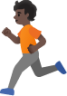 person running: dark skin tone emoji
