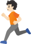 person running: light skin tone emoji