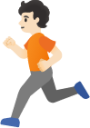 person running: light skin tone emoji