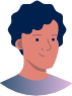 person short hair purple shirt illustration