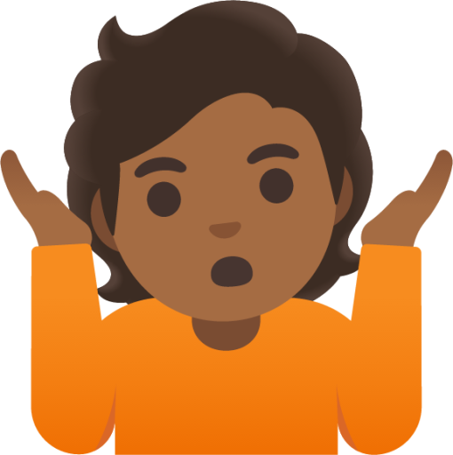 person shrugging: medium-dark skin tone emoji