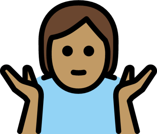 person shrugging: medium skin tone emoji