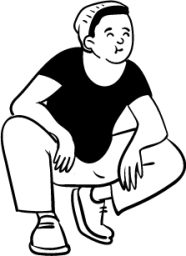 person sitting 5 illustration