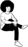 person sitting 7 illustration