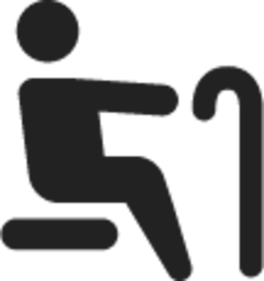 person sitting elderly icon