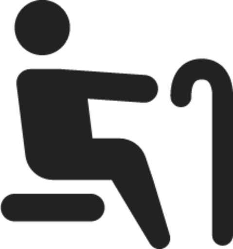 person sitting elderly icon