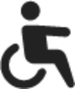 person sitting in wheelchair handicap icon