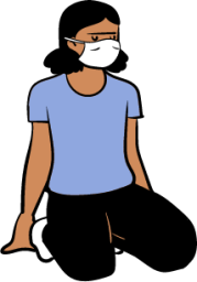 person sitting mask color 5 illustration