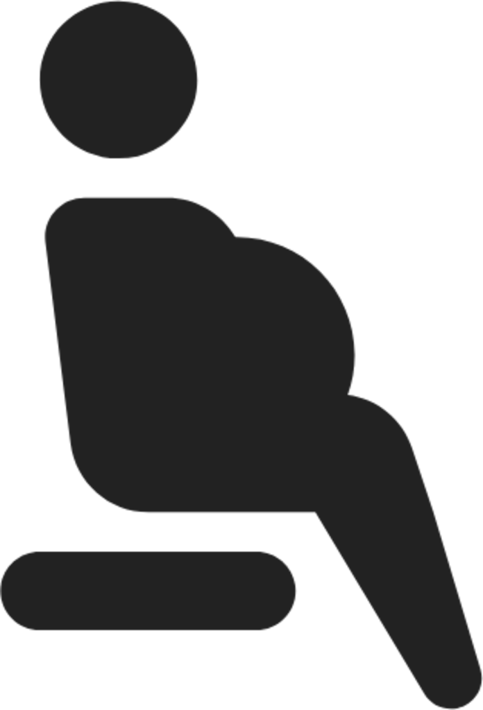person sitting pregnant icon